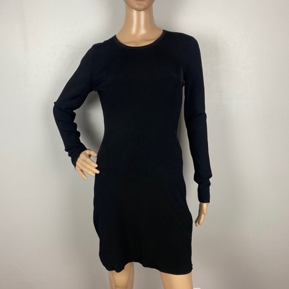 NEW ELIZABETH AND JAMES REVOLVE BLACK RIBBED MINI DRESS - Picture 2 of 8